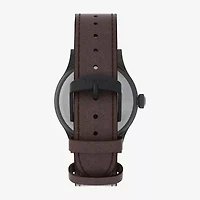 Timex Mens Brown Leather Strap Watch Tw2y63100jt