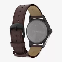 Timex Mens Brown Leather Strap Watch Tw2y63100jt