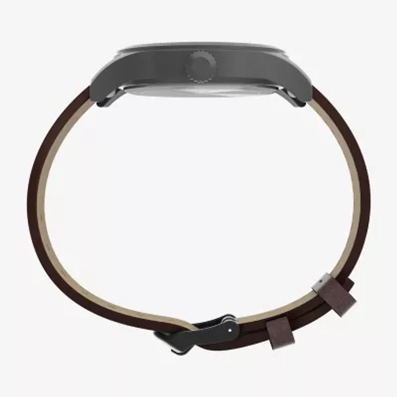 Timex Mens Brown Leather Strap Watch Tw2y63100jt