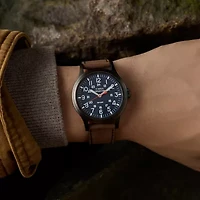 Timex Mens Brown Leather Strap Watch Tw2y63100jt