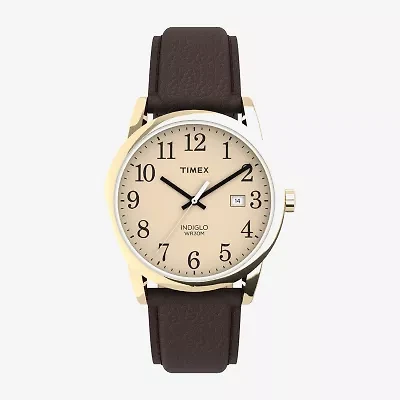 Timex Mens Brown Leather Strap Watch Tw2p75800jt