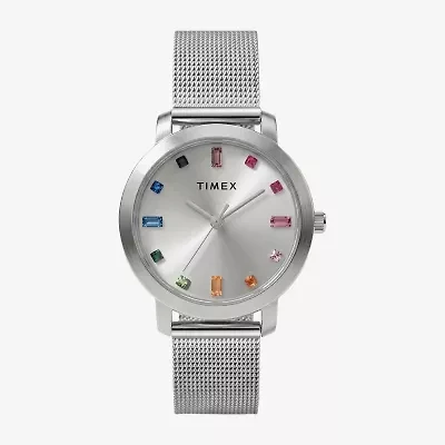 Timex Womens Silver Tone Stainless Steel Bracelet Watch Tw2y48600jt