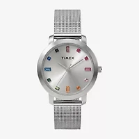 Timex Womens Silver Tone Stainless Steel Bracelet Watch Tw2y48600jt