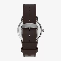 Timex Mens Brown Leather Strap Watch Tw2y67500jt
