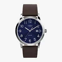 Timex Mens Brown Leather Strap Watch Tw2y67500jt