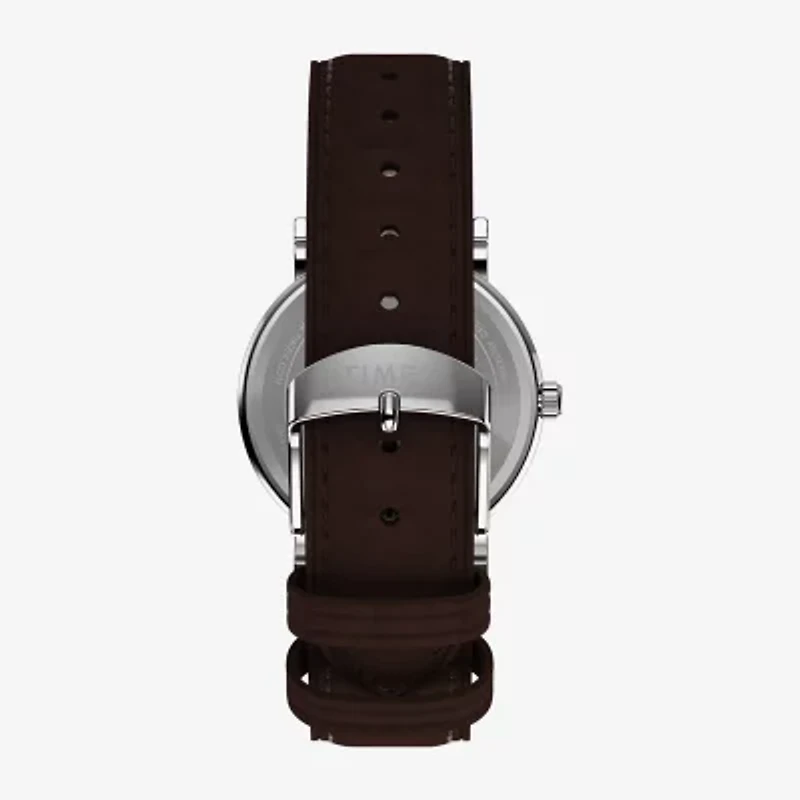 Timex Timex Peanuts Weekender 38mm Baseball Brown Leather Strap Watch Tw2y51500jt Mens Brown Leather Strap Watch Tw2y51500jt