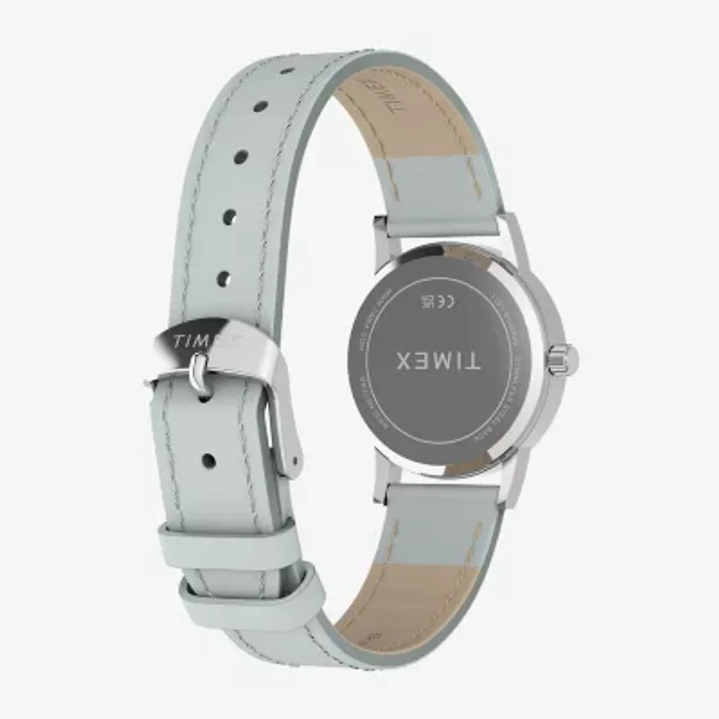 Timex Womens Blue Leather Strap Watch Tw2y67100jt