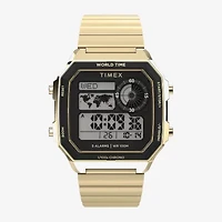 Timex Mens Digital Gold Tone Stainless Steel Bracelet Watch Tw5m69000jt