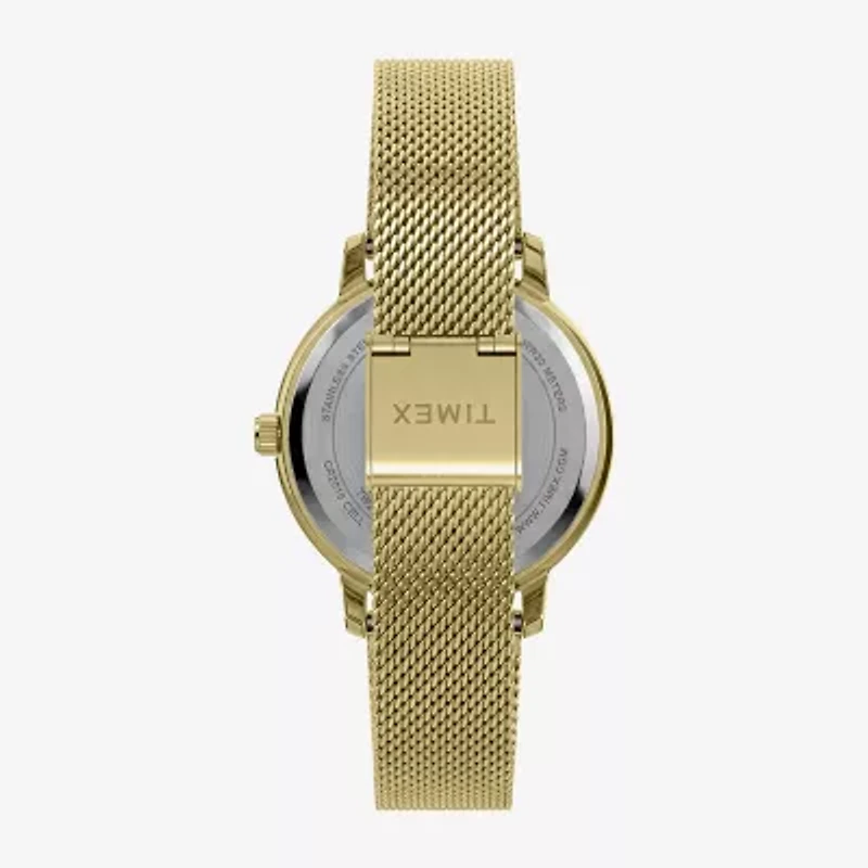 Timex Womens Gold Tone Stainless Steel Bracelet Watch Tw2y48700jt