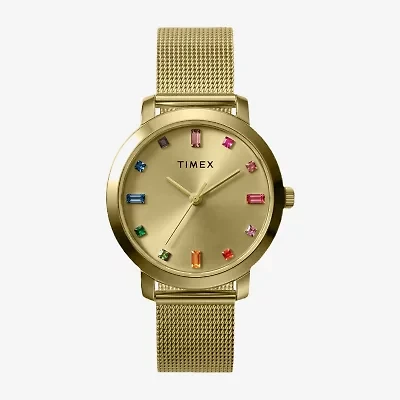 Timex Womens Gold Tone Stainless Steel Bracelet Watch Tw2y48700jt