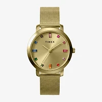 Timex Womens Gold Tone Stainless Steel Bracelet Watch Tw2y48700jt