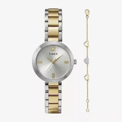 Timex Womens Two Tone Watch Boxed Set Twg068200ji