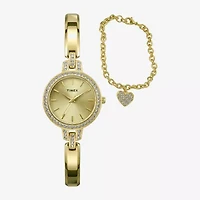 Timex Womens Gold Tone 2-pc. Watch Boxed Set Twg067900vq