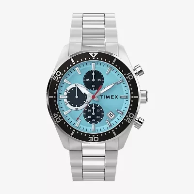 Timex Mens Silver Tone Stainless Steel Bracelet Watch Tw2y62200vq