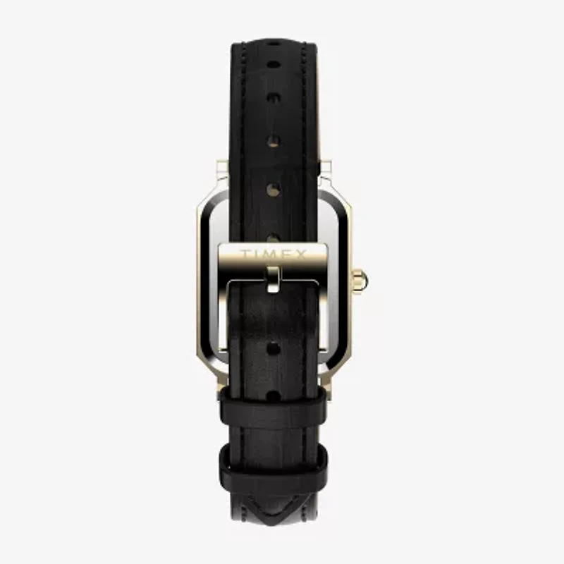 Timex Womens Black Leather Strap Watch Tw2y71900vq