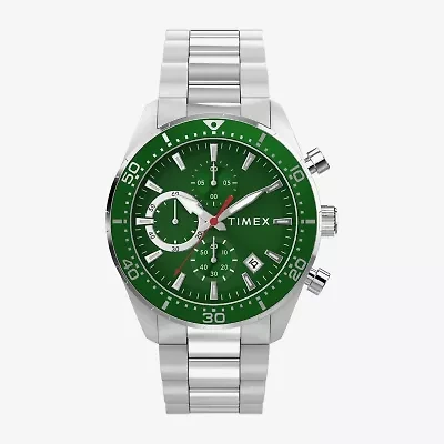 Timex Mens Silver Tone Stainless Steel Bracelet Watch Tw2y62100vq