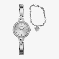 Timex Womens Silver Tone 2-pc. Watch Boxed Set Twg067700vq
