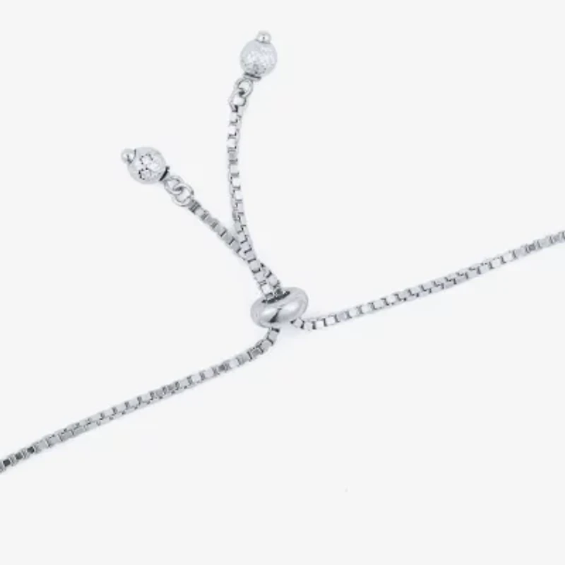 Limited Quantities! Womens White Cultured Freshwater Pearl Sterling Silver Bolo Bracelet