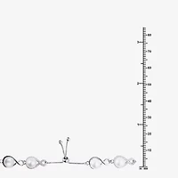 Limited Quantities! Womens White Cultured Freshwater Pearl Sterling Silver Bolo Bracelet