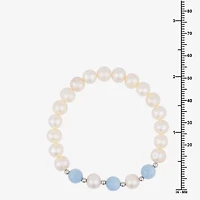 Limited Quantities! Womens White Cultured Freshwater Pearl Sterling Silver Strand Bracelet