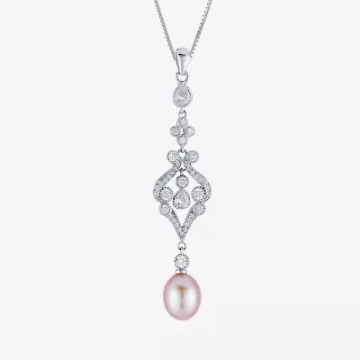 Limited Quantities! Womens Cultured Freshwater Pearl Sterling Silver 18 Inch Pendant Necklace