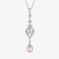Limited Quantities! Womens Cultured Freshwater Pearl Sterling Silver 18 Inch Pendant Necklace