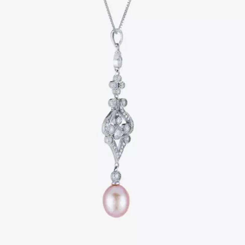 Limited Quantities! Womens Cultured Freshwater Pearl Sterling Silver 18 Inch Pendant Necklace