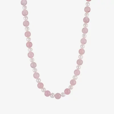 Limited Quantities! Womens White Sterling Silver Strand Necklace