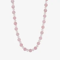 Limited Quantities! Womens White Sterling Silver Strand Necklace