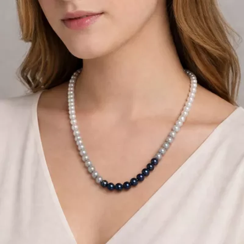 Limited Quantities! Womens Multi Color Sterling Silver Strand Necklace