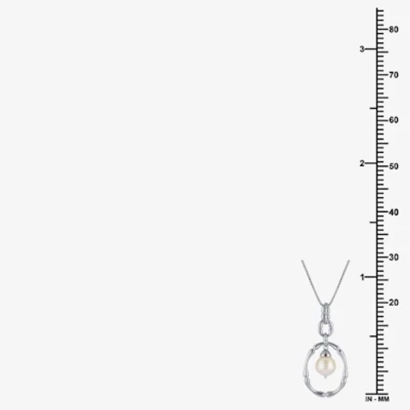 Limited Quantities! Womens White Cultured South Sea Pearl Sterling Silver 18 Inch Pendant Necklace