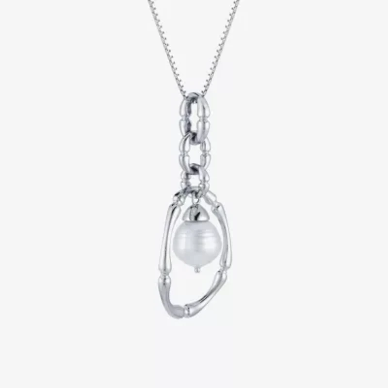 Limited Quantities! Womens White Cultured South Sea Pearl Sterling Silver 18 Inch Pendant Necklace