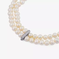 Limited Quantities! Womens White Sterling Silver Strand Necklace