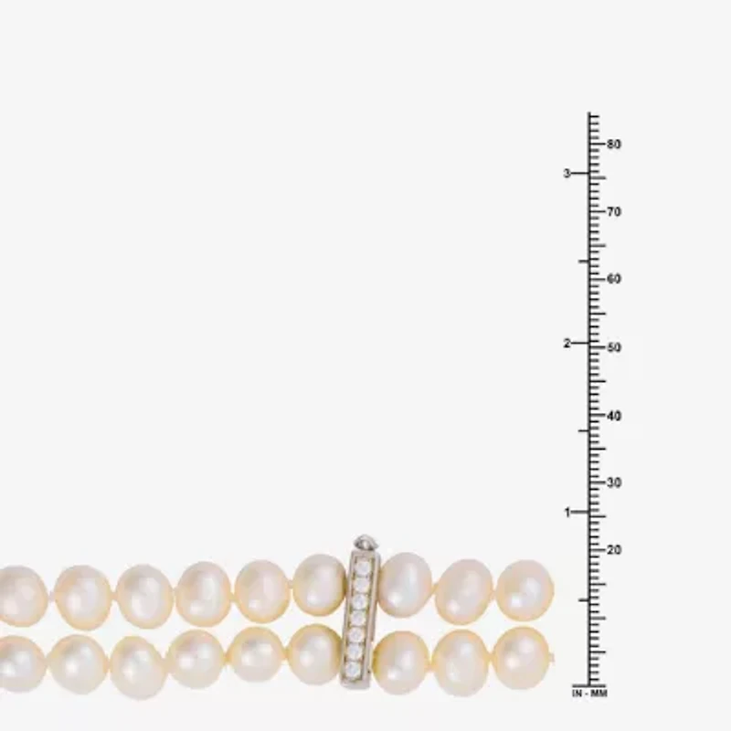 Limited Quantities! Womens White Sterling Silver Strand Necklace