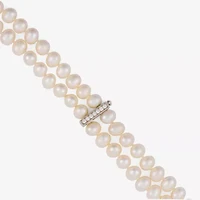 Limited Quantities! Womens White Sterling Silver Strand Necklace