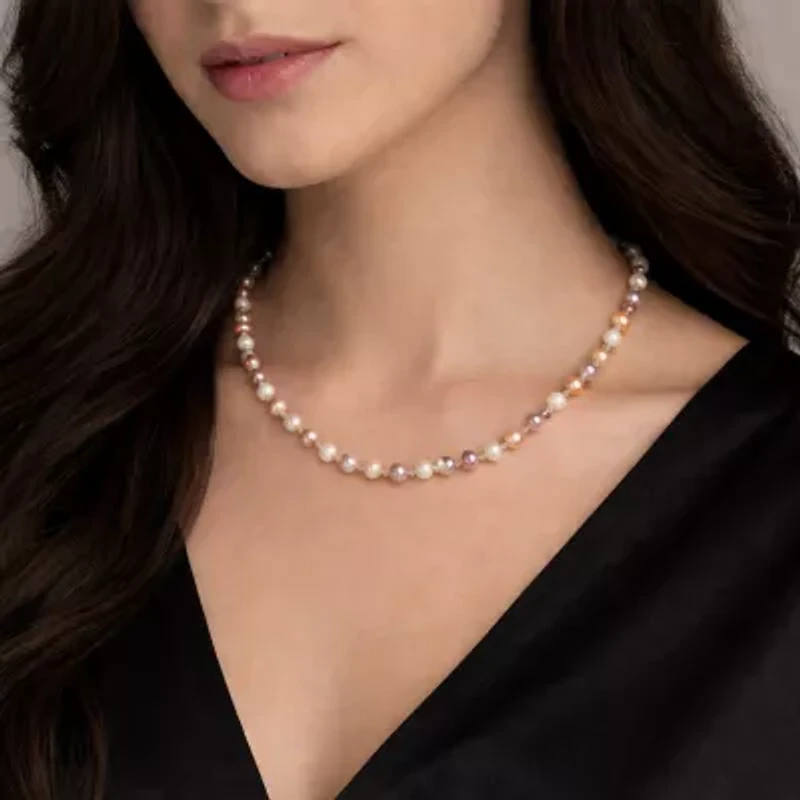 Limited Quantities! Womens Multi Color Cultured Freshwater Pearl Sterling Silver Round 3-pc. Jewelry Set