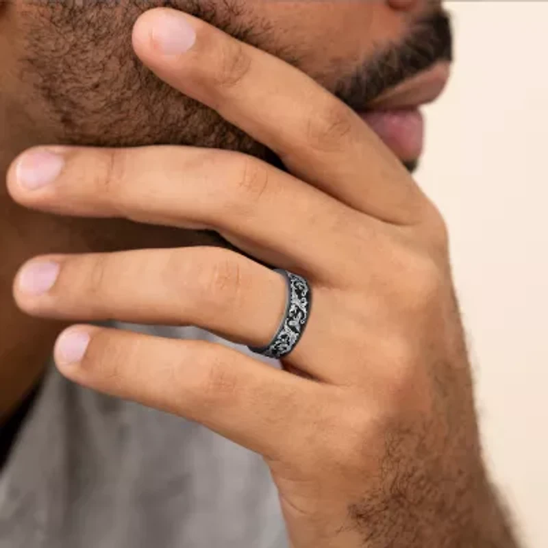 Mens 7MM Tungsten Wedding Band