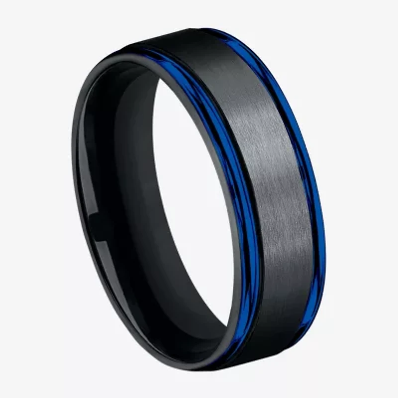 Mens 7MM Cobalt Wedding Band