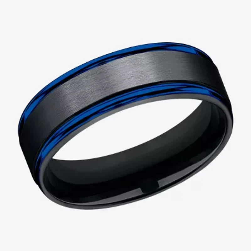 Mens 7MM Cobalt Wedding Band