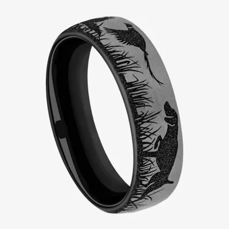 Mens 6.5MM Titanium Wedding Band
