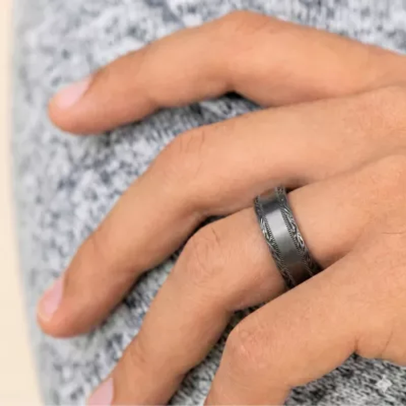 Mens 8MM Tungsten Wedding Band