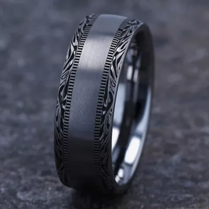 Mens 8MM Tungsten Wedding Band
