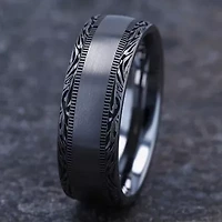 Mens 8MM Tungsten Wedding Band