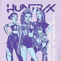 Little & Big Kid Girls Round Neck Short Sleeve Regular Fit KPop Demon Hunters Graphic T-Shirt
