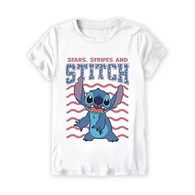 Little & Big Kid Girls Round Neck Short Sleeve Regular Fit Graphic T-Shirt