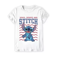 Little & Big Kid Girls Round Neck Short Sleeve Regular Fit Graphic T-Shirt