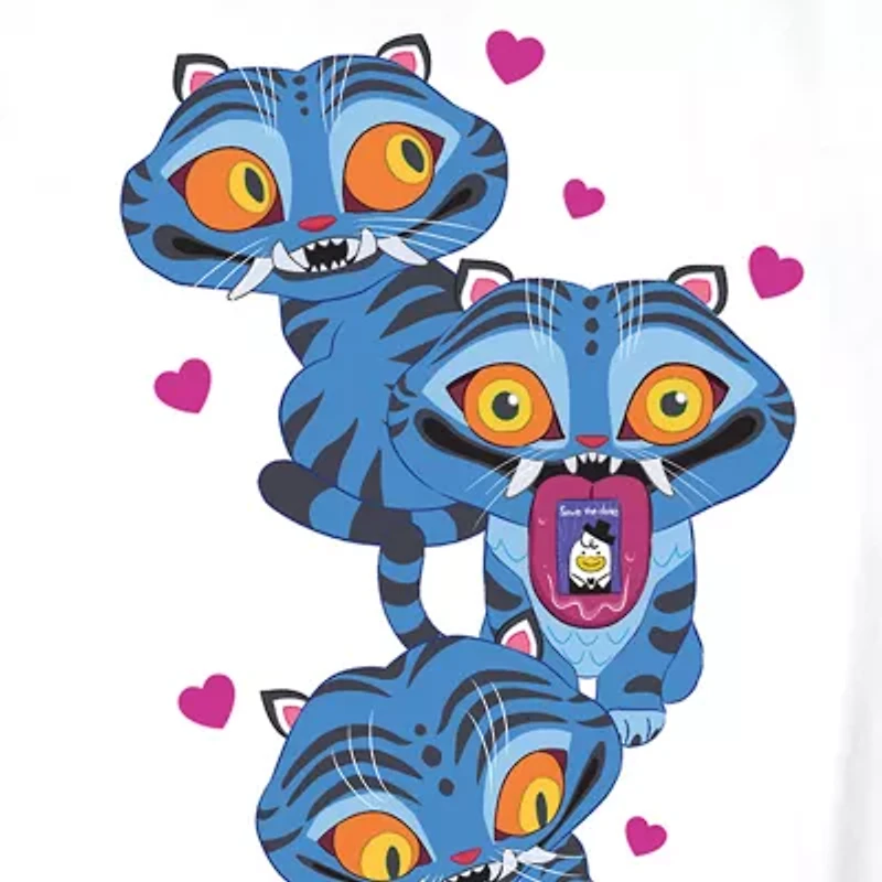 Little & Big Kid Girls Round Neck Short Sleeve Regular Fit KPop Demon Hunters Graphic T-Shirt