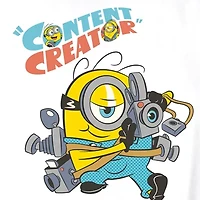 Little & Big Kid Girls Round Neck Short Sleeve Regular Fit Minions Graphic T-Shirt