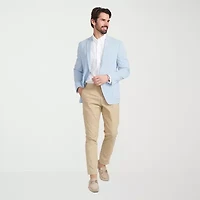 The Savile Row Co Mens Plaid Slim Fit Sport Coat