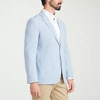 The Savile Row Co Mens Plaid Slim Fit Sport Coat